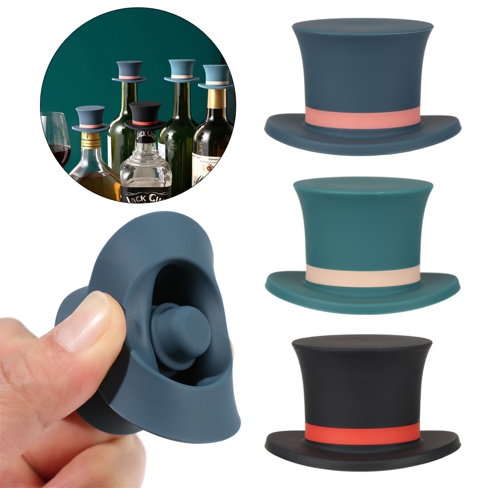 Silicone Wine Bottle Stopper Champagne Beer And Wine Sealer Plug Vacuum Sealed Bar Kitchen Tool 0