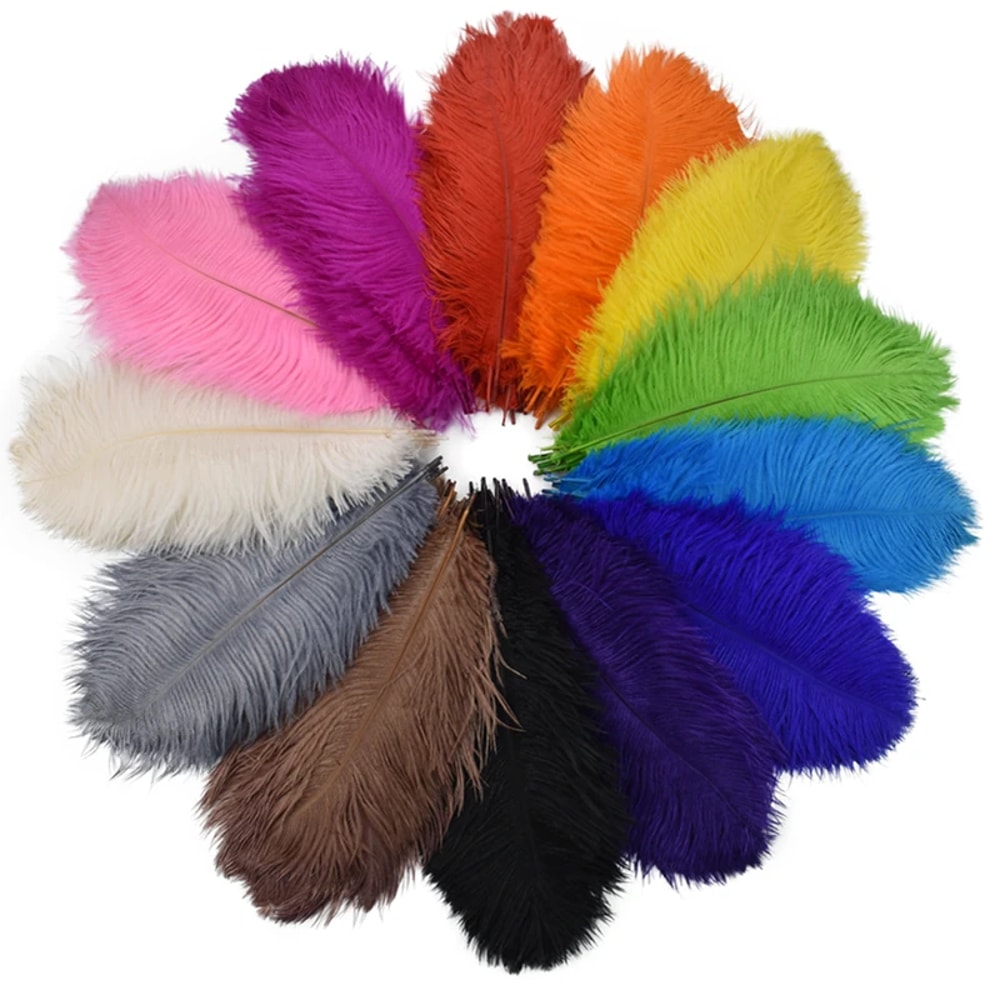 Colored Ostrich Feathers For Crafts Wedding Event Decoration Handicraft Accessories For Table Cent 2