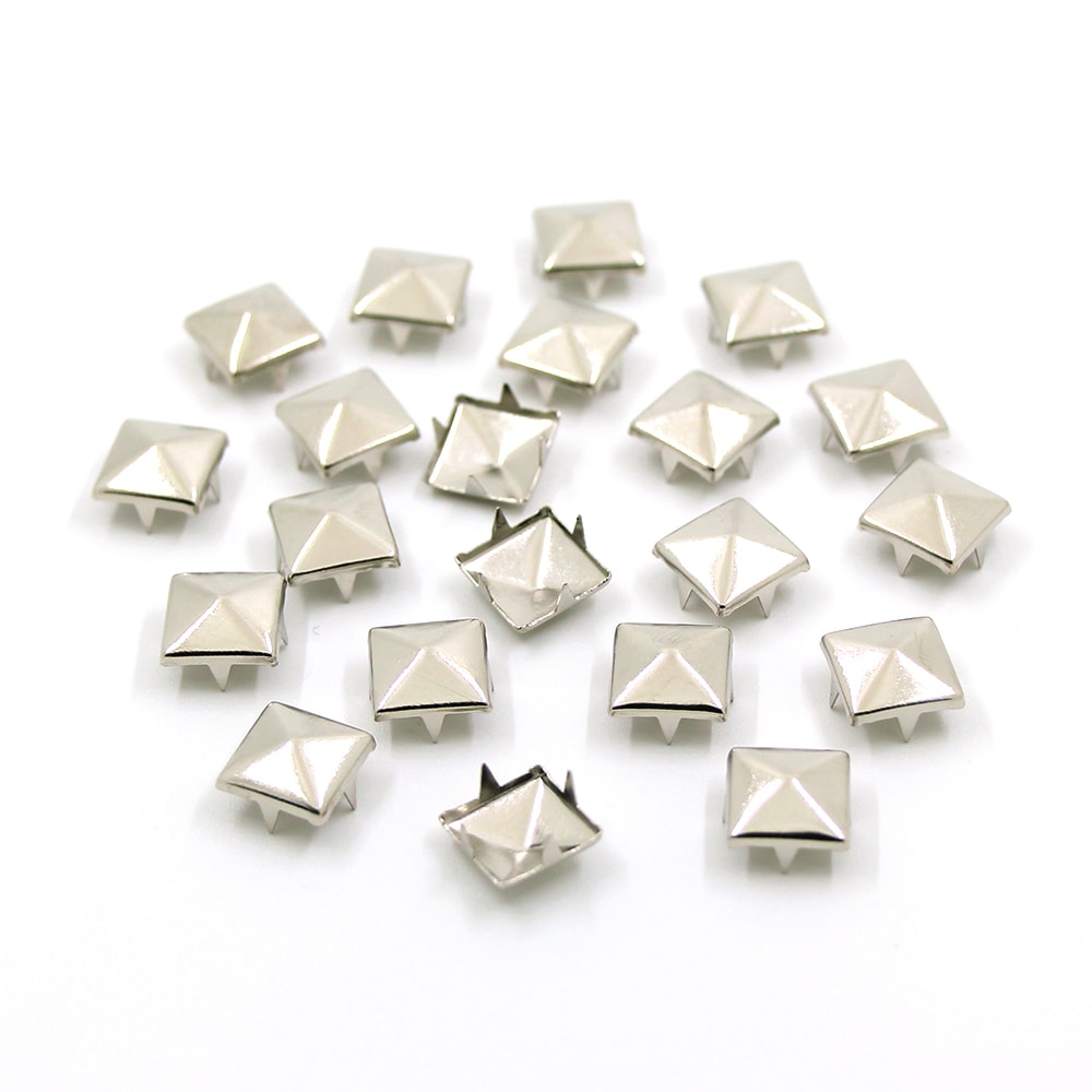 Metal Spikes Square Studs Rivets For Leather Craft Clothes Shoes Bracelets 1