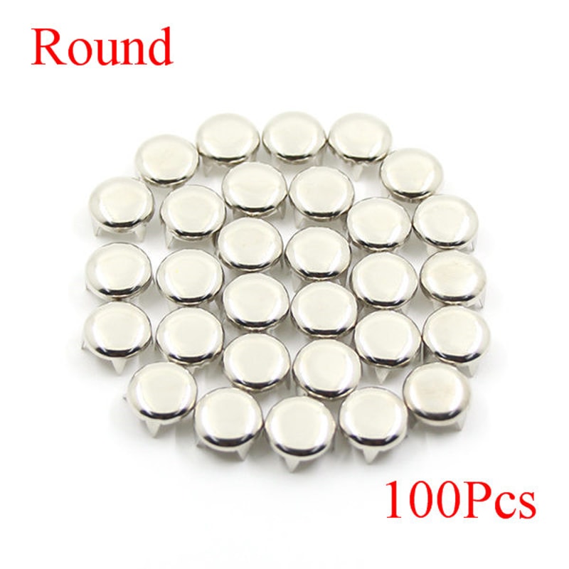 Metal Spikes Square Studs Rivets For Leather Craft Clothes Shoes Bracelets 9