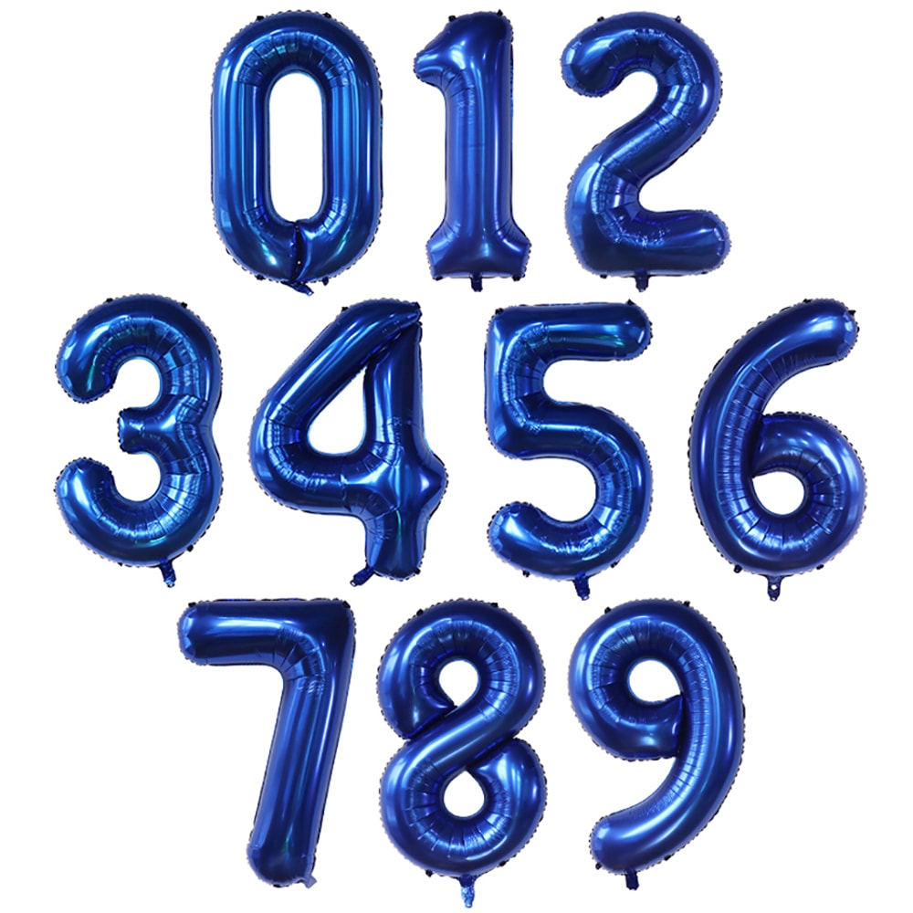 Dark Blue Number Foil Balloon Perfect For Kids Birthday Parties Baby Showers Graduations More 0