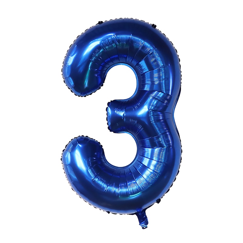 Dark Blue Number Foil Balloon Perfect For Kids Birthday Parties Baby Showers Graduations More 4