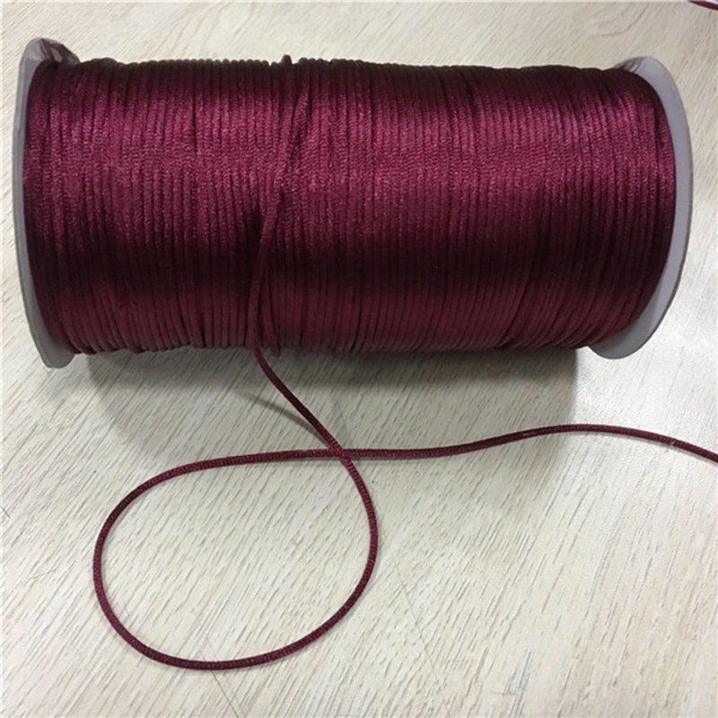 Braided Macrame Silk Cord For DIY Bracelets Chinese Knot Satin Beading Rope 4