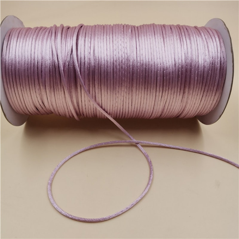 Braided Macrame Silk Cord For DIY Bracelets Chinese Knot Satin Beading Rope 5