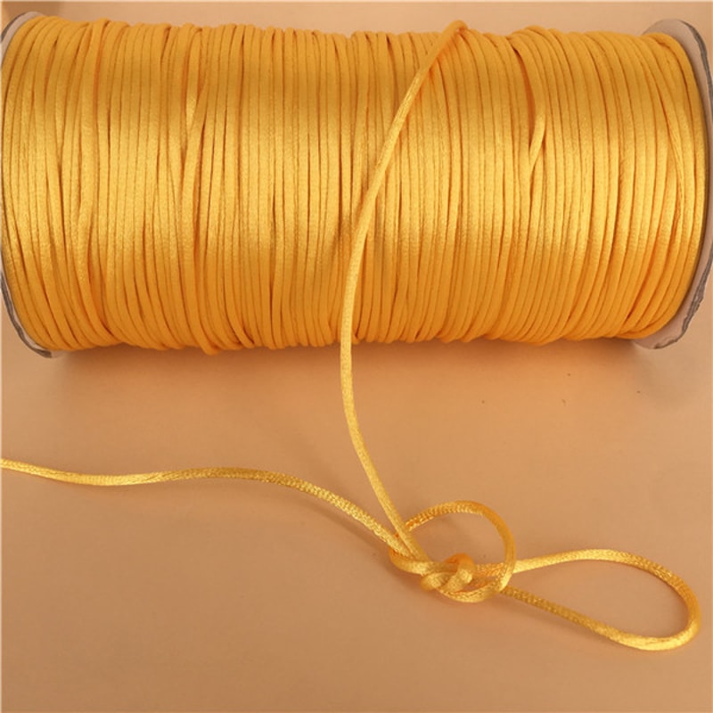 Braided Macrame Silk Cord For DIY Bracelets Chinese Knot Satin Beading Rope 7