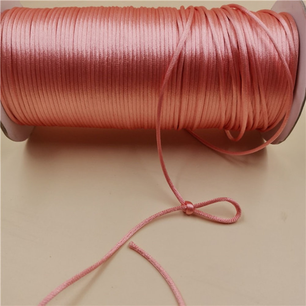 Braided Macrame Silk Cord For DIY Bracelets Chinese Knot Satin Beading Rope 11