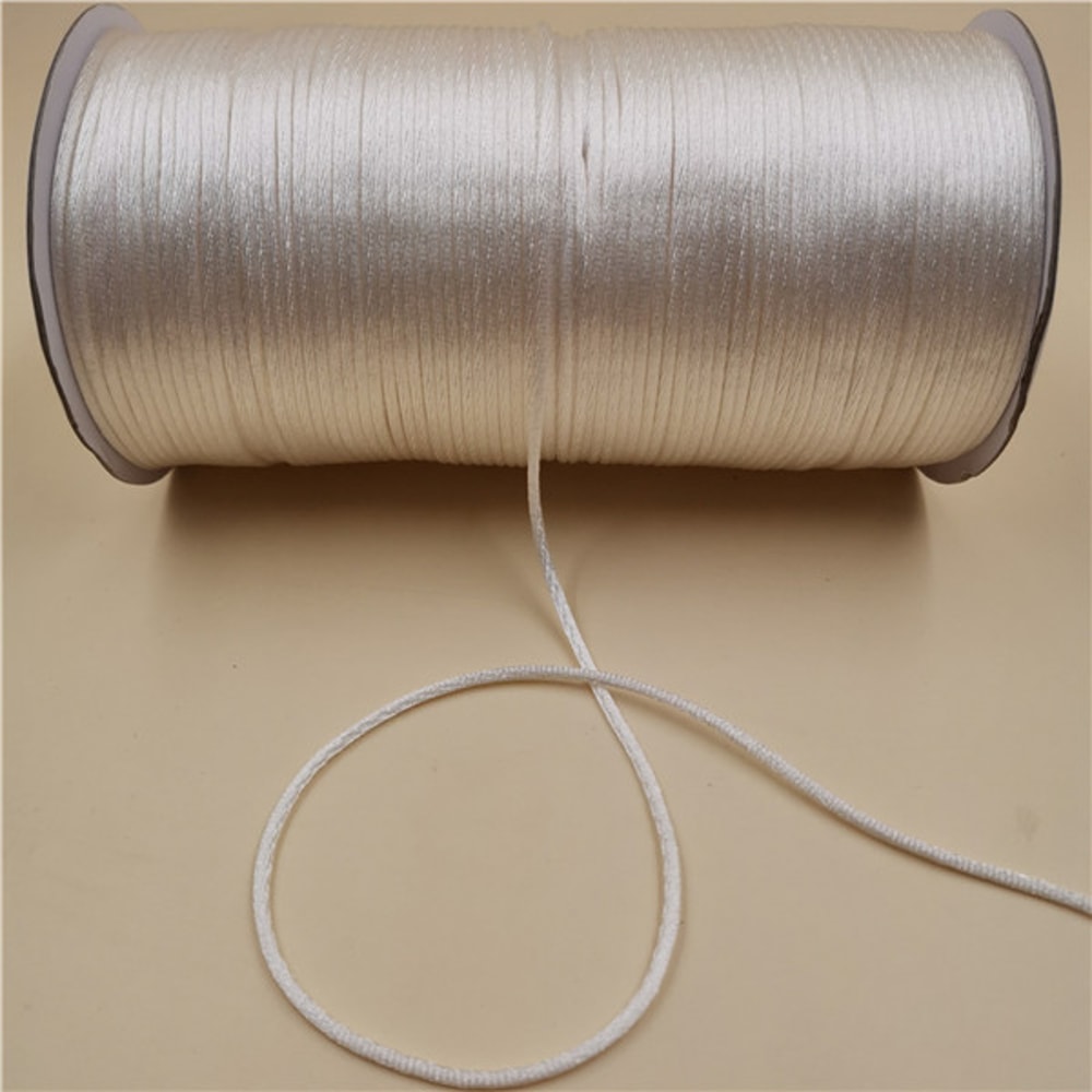 Braided Macrame Silk Cord For DIY Bracelets Chinese Knot Satin Beading Rope 13