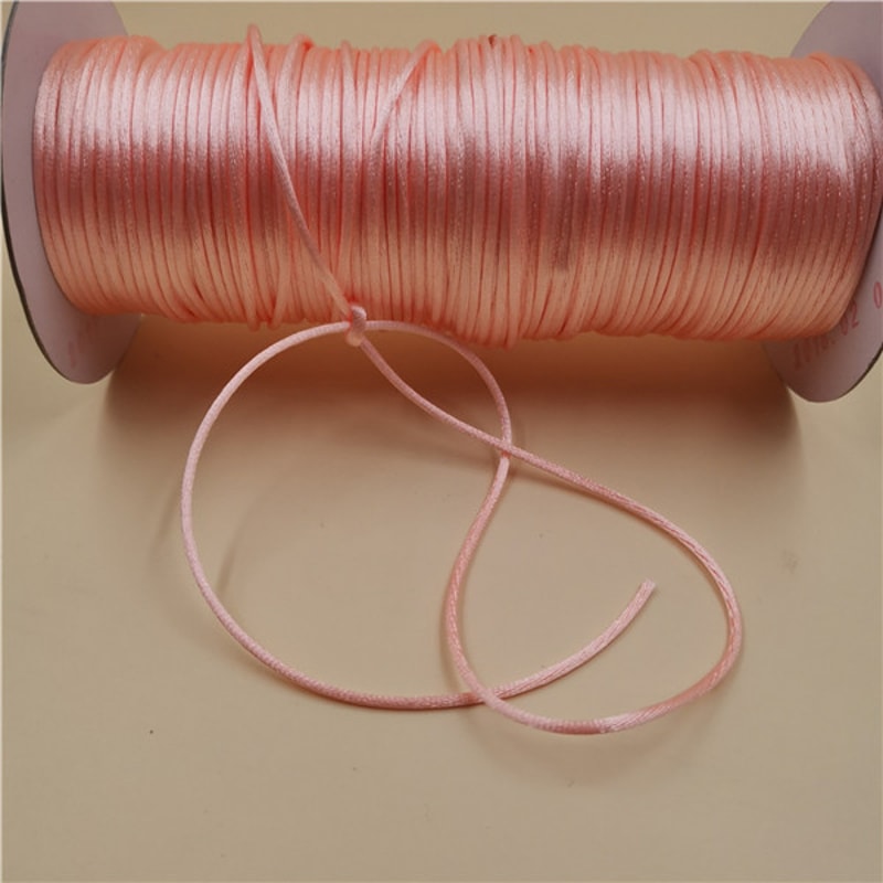 Braided Macrame Silk Cord For DIY Bracelets Chinese Knot Satin Beading Rope 21