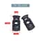 Cord Lock Plastic Stopper Durable Black Frost Shoelace Toggles For Sportswear DIY Projects And Bags 12