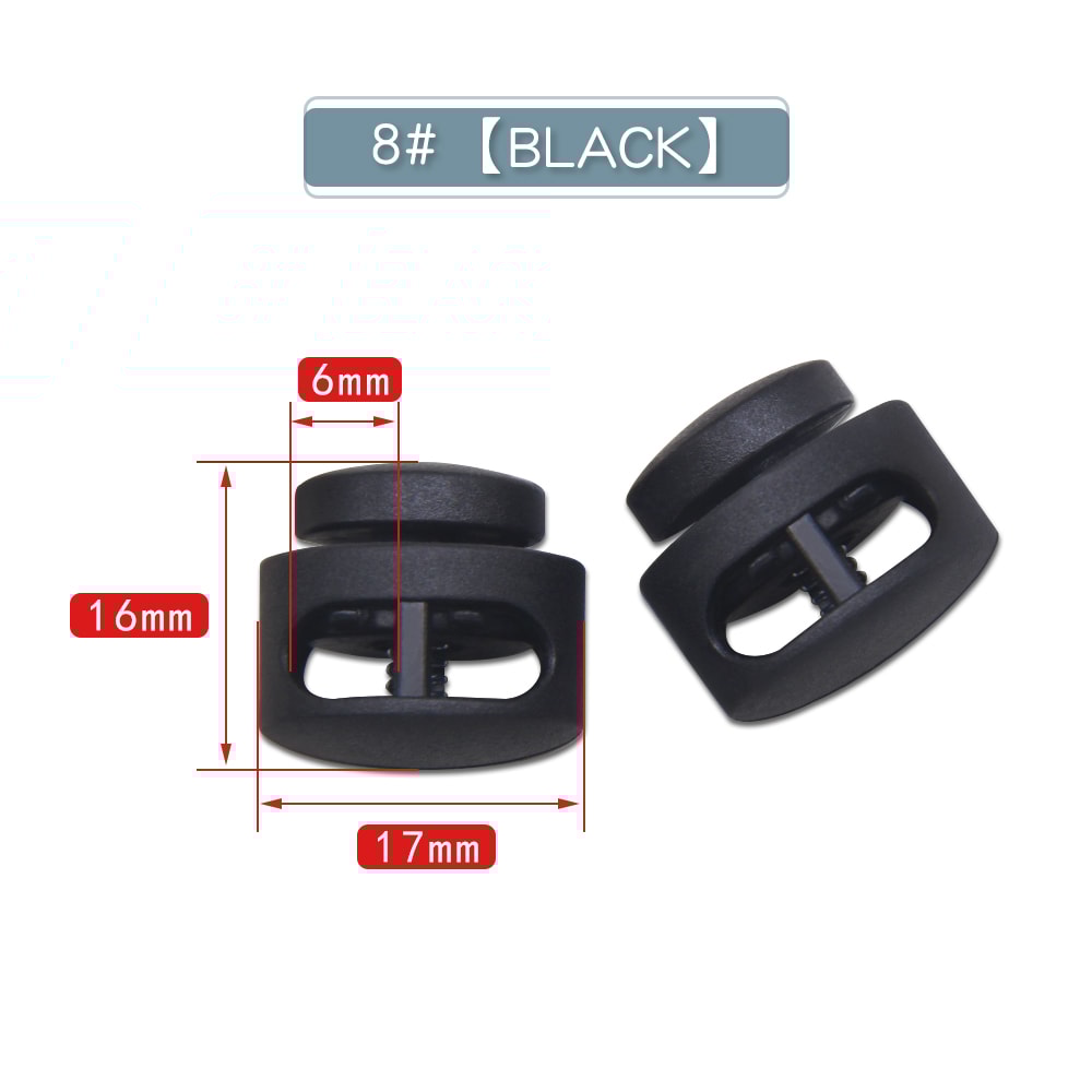 Cord Lock Plastic Stopper Durable Black Frost Shoelace Toggles For Sportswear DIY Projects And Bags 11
