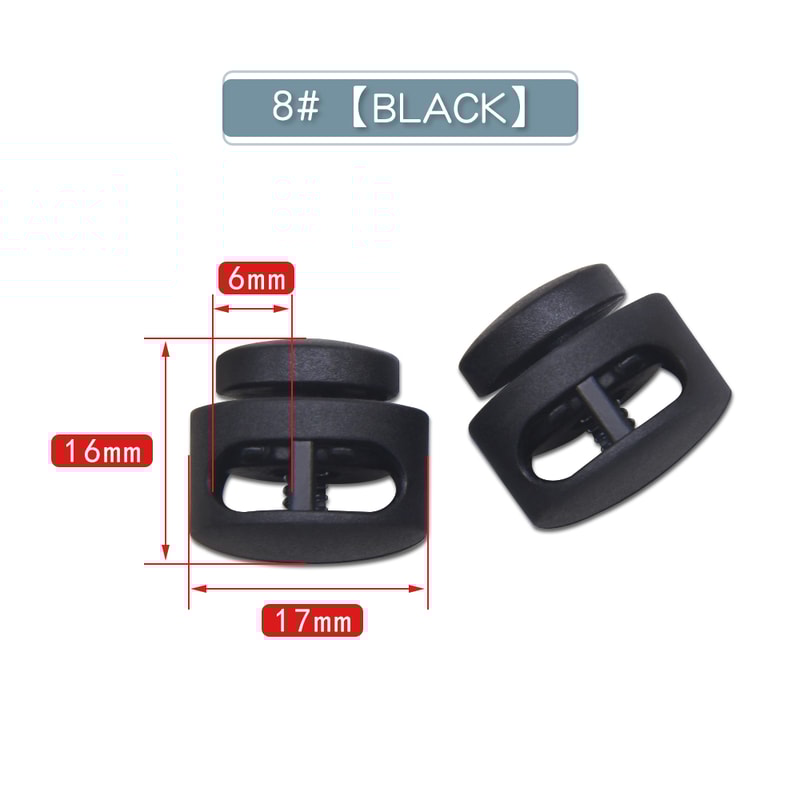 Cord Lock Plastic Stopper Durable Black Frost Shoelace Toggles For Sportswear DIY Projects And Bags 11