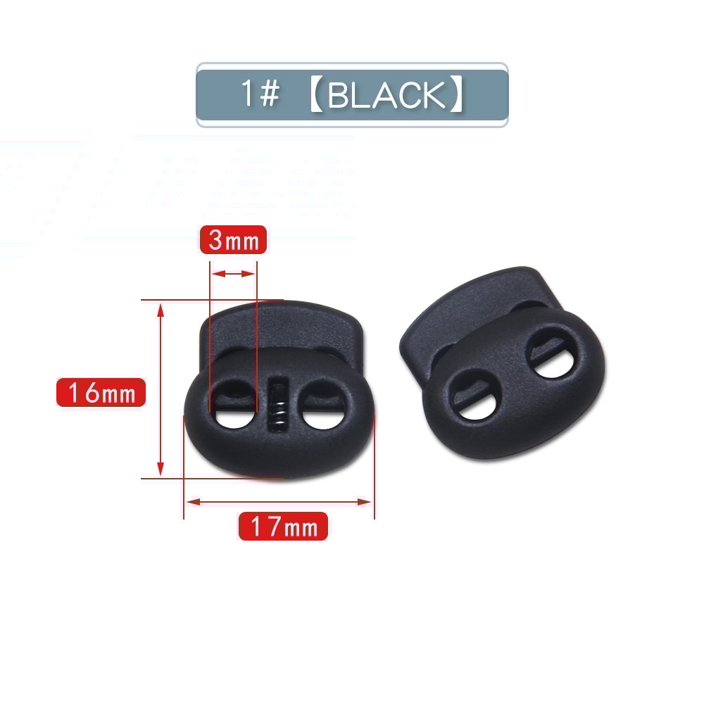 Cord Lock Plastic Stopper Durable Black Frost Shoelace Toggles For Sportswear DIY Projects And Bags 4