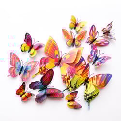 3d butterfly wall stickers double layer magnetic decor for home, weddings & fridges