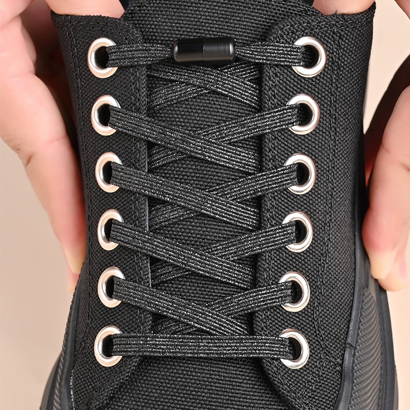 No Tie Elastic Shoelaces With Colorful Pearl Buckle Perfect For Kids Adults 12