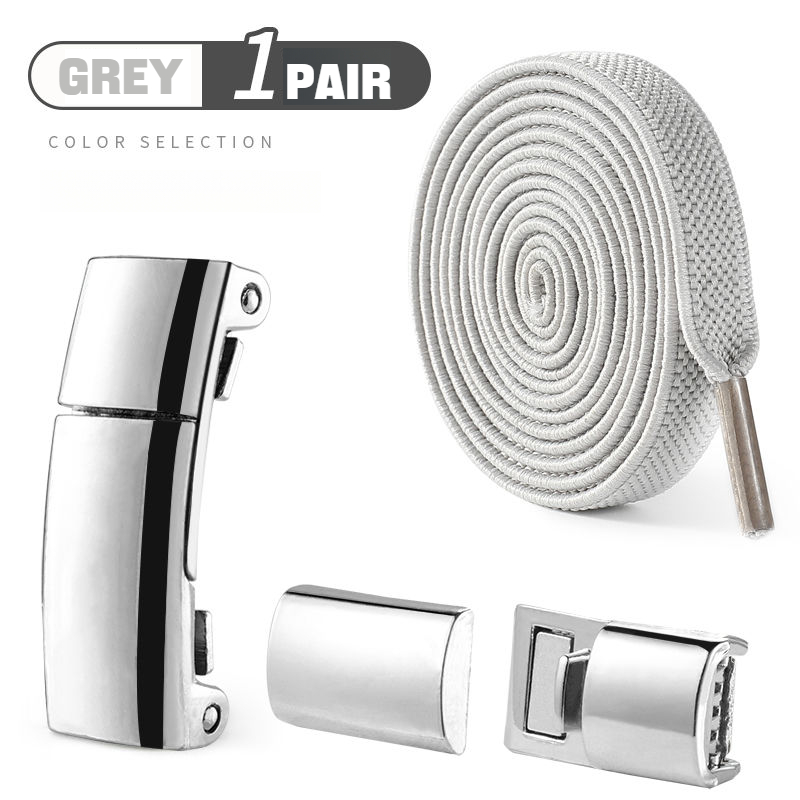 Magnetic Lock NoTie Shoelaces For Sneakers Boots Flat Elastic Design 6