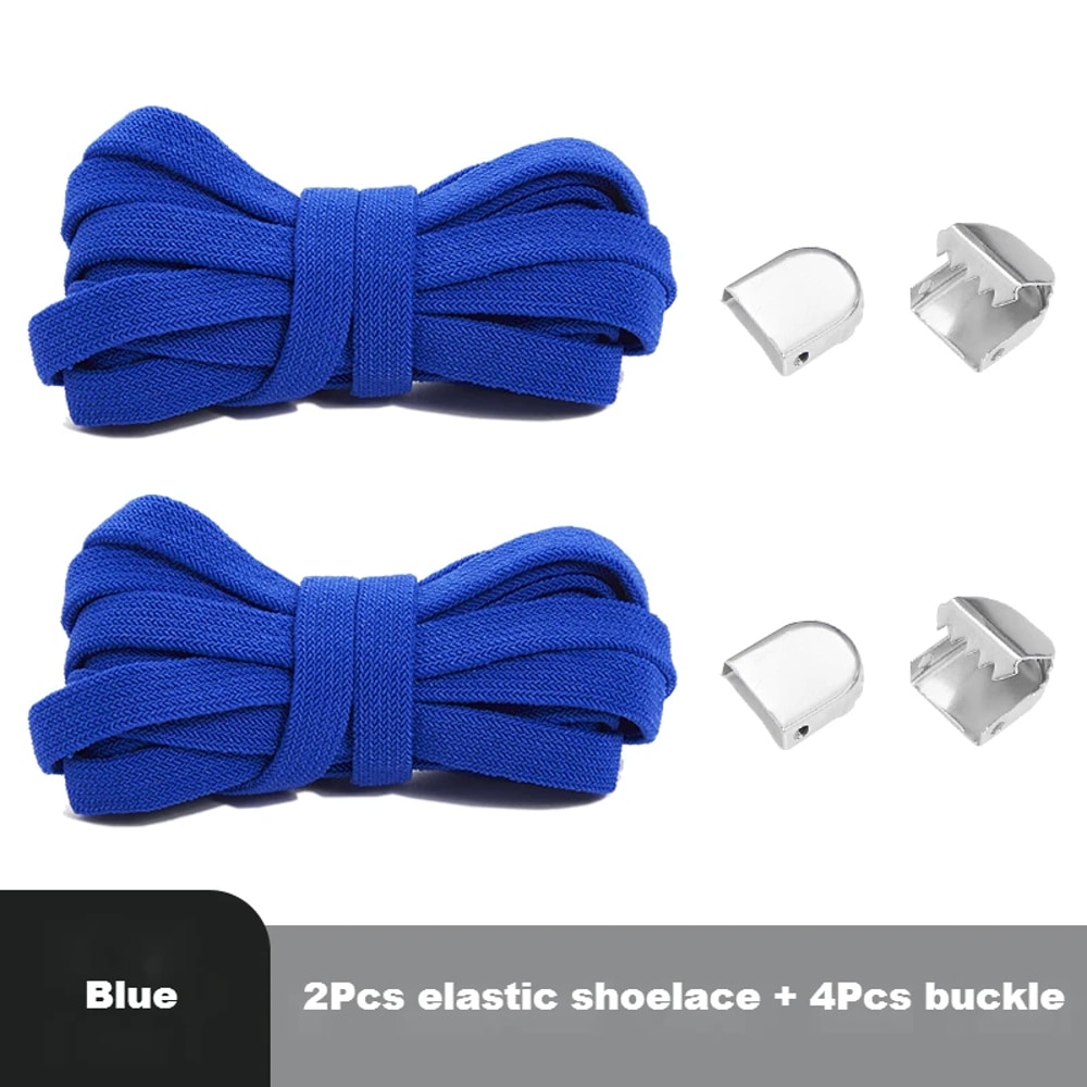 Flat Elastic NoTie Shoelaces For Sneakers Quick Easy Shoelace Clips For Kids Adults 4