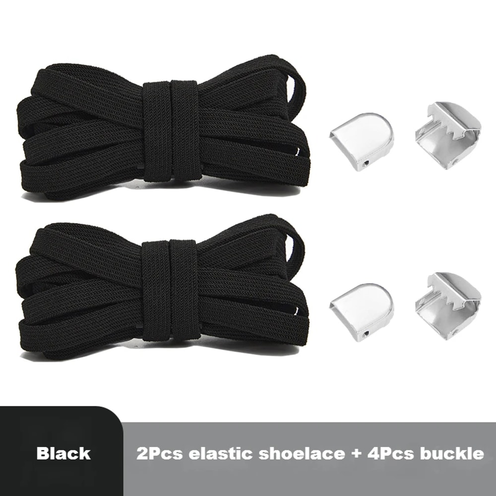 Flat Elastic NoTie Shoelaces For Sneakers Quick Easy Shoelace Clips For Kids Adults 5