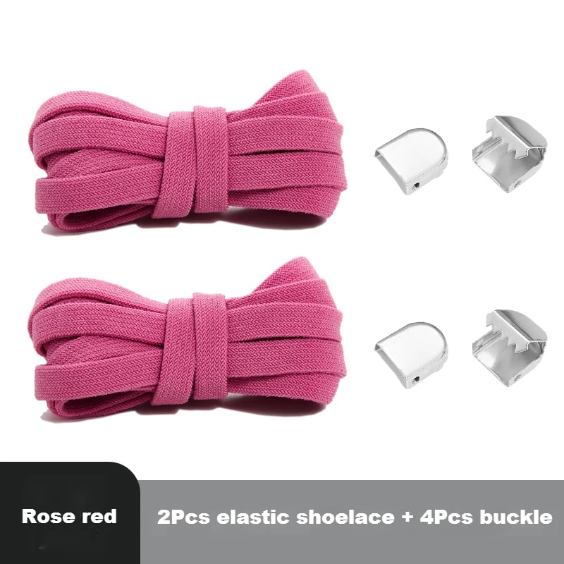 Flat Elastic NoTie Shoelaces For Sneakers Quick Easy Shoelace Clips For Kids Adults 10