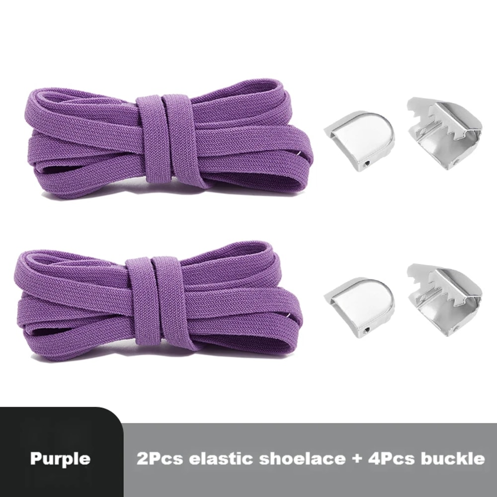 Flat Elastic NoTie Shoelaces For Sneakers Quick Easy Shoelace Clips For Kids Adults 13