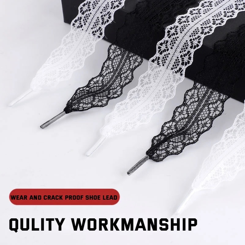 Lace Braided Shoelaces Flat Silk Shoe Laces For Ballet Sneakers 1