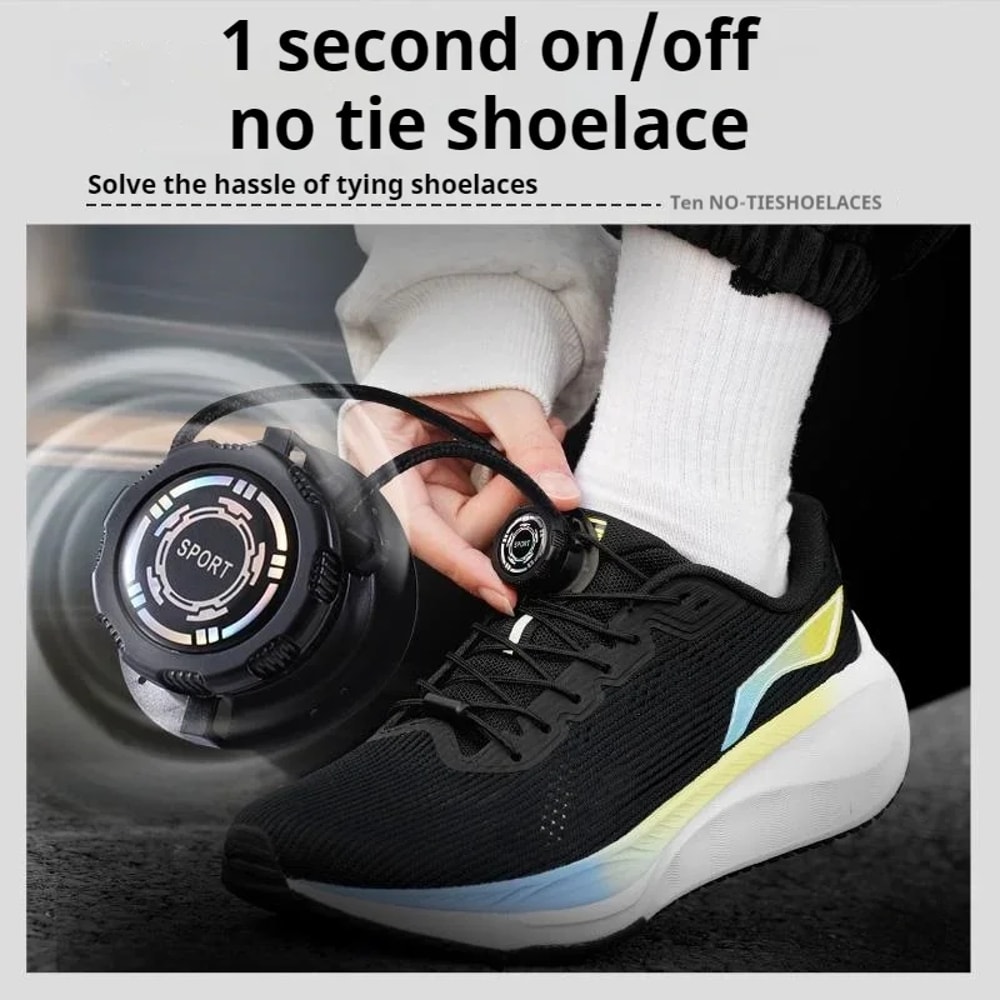 Automatic Shoelaces With Swivel Buckle Easy Installation NoTie Thick Rope Laces For Sneakers 3