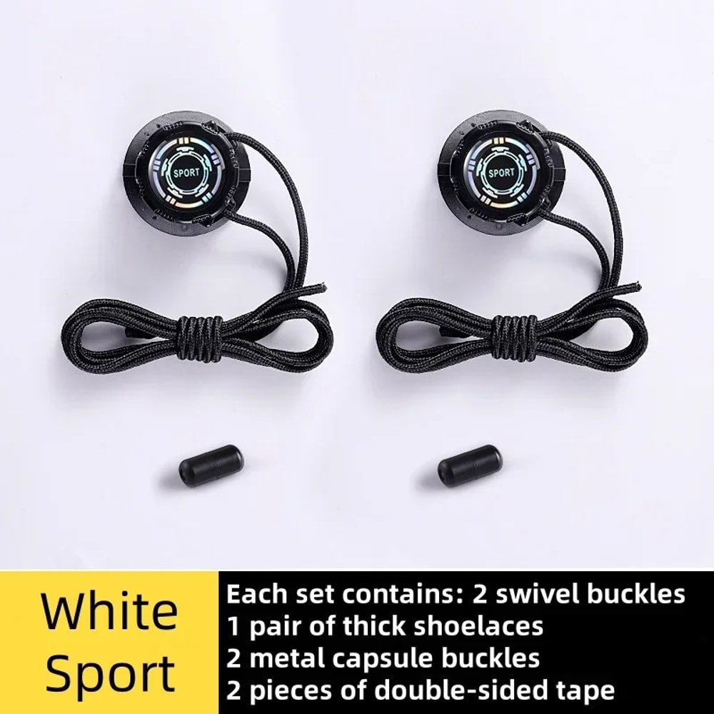Automatic Shoelaces With Swivel Buckle Easy Installation NoTie Thick Rope Laces For Sneakers 13