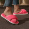 Fashionable Faux Fur Cross Strap Slippers For Women Plush Indoor Home Slides With Flat Heel 4