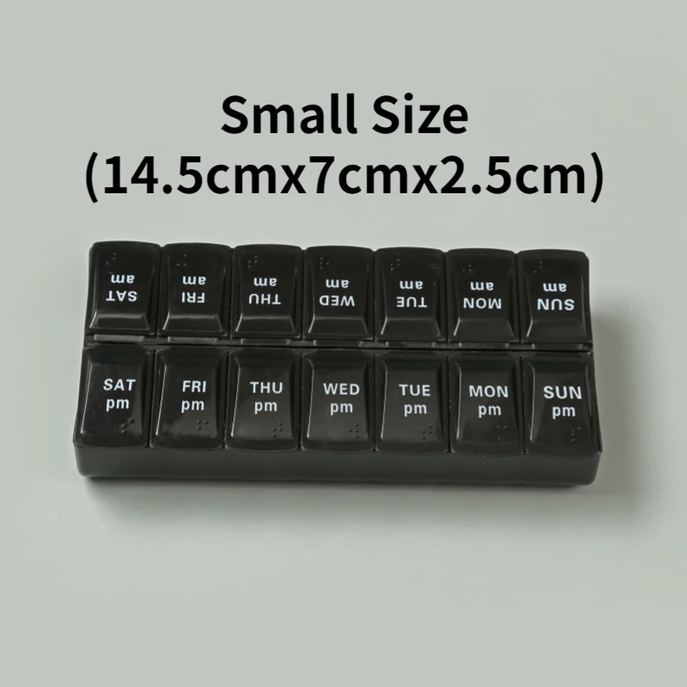 Portable Weekly Pill Organizer Grids For Medicine Vitamins Storage 5