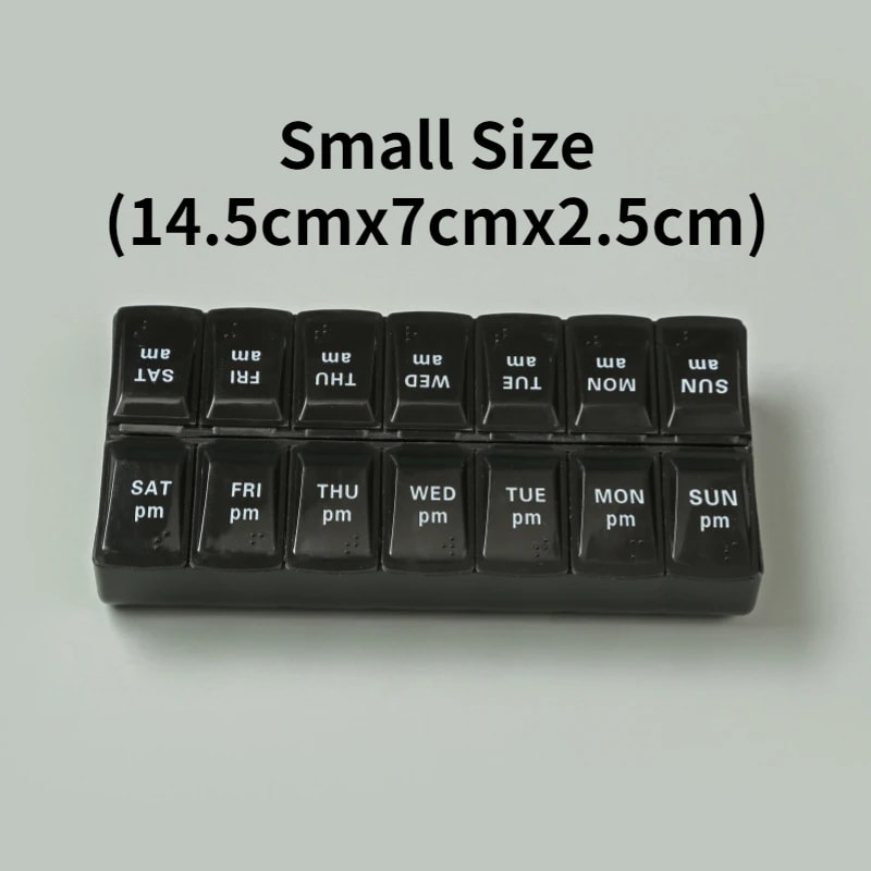 Portable Weekly Pill Organizer Grids For Medicine Vitamins Storage 5