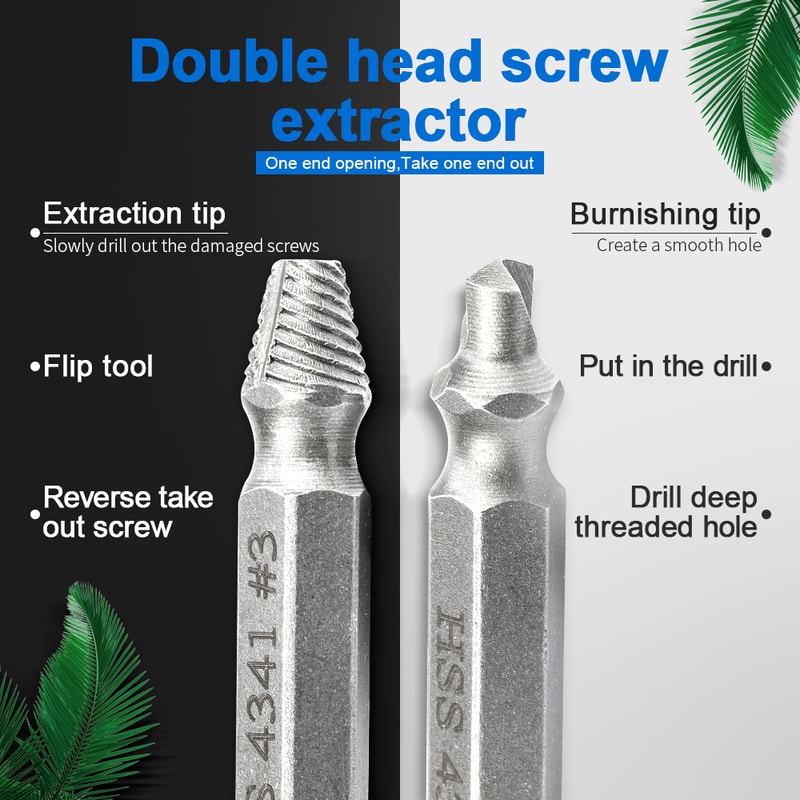 Damaged Screw Extractor Set Broken Bolt Stud Remover Tool For Easy Repair 1