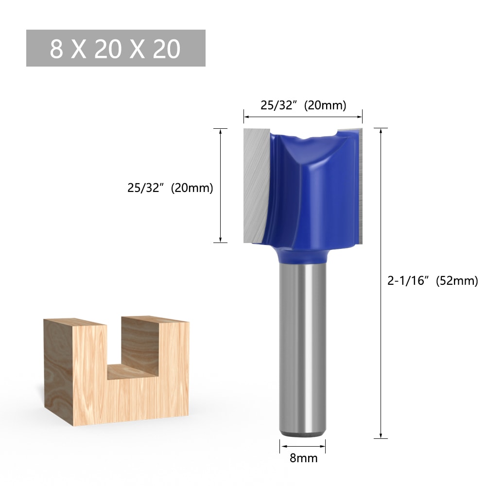 Double Flute Router Bit For Woodworking Straight Shank Milling Cutter For Precision Cuts 9