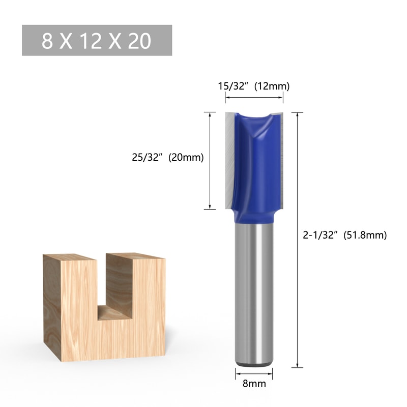 Double Flute Router Bit For Woodworking Straight Shank Milling Cutter For Precision Cuts 5