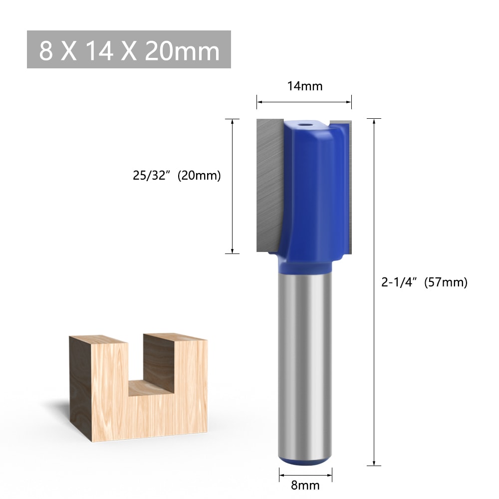 Double Flute Router Bit For Woodworking Straight Shank Milling Cutter For Precision Cuts 7