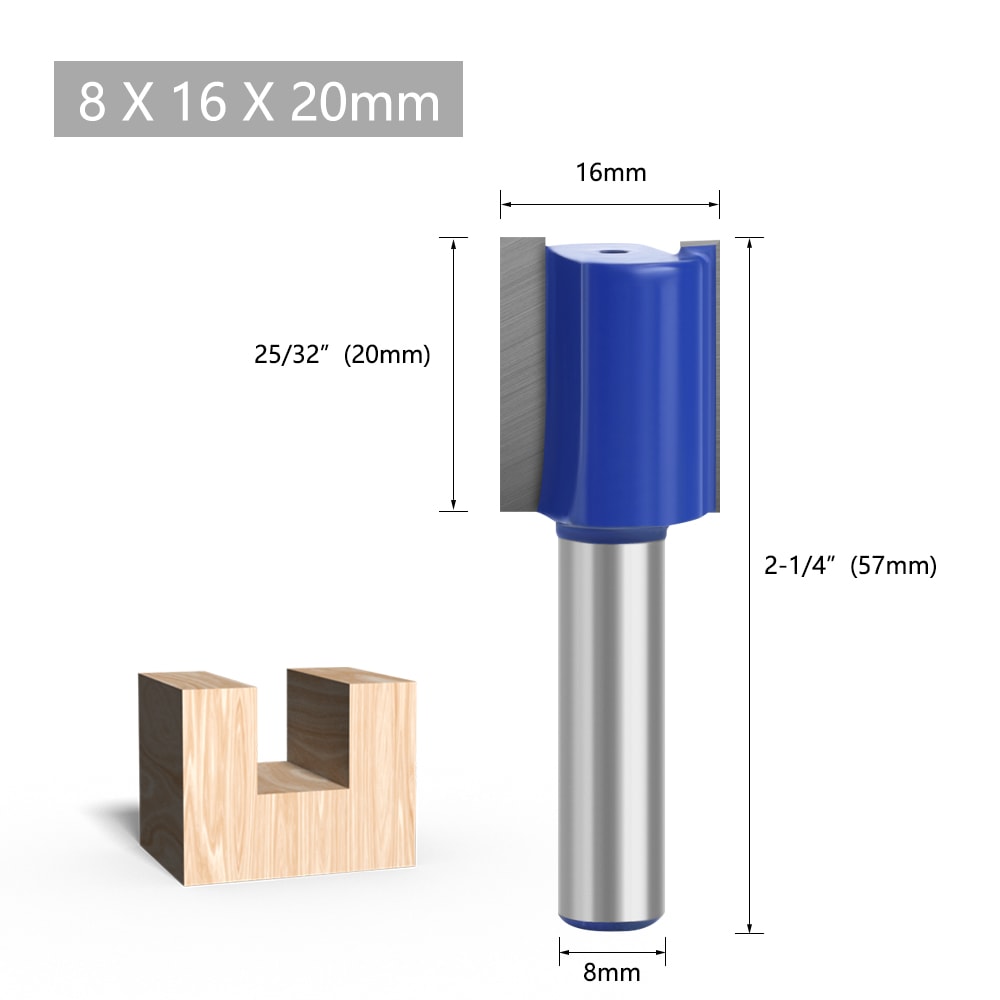 Double Flute Router Bit For Woodworking Straight Shank Milling Cutter For Precision Cuts 10