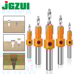 woodworking countersink router bit & screw extractor tool for precise wood milling