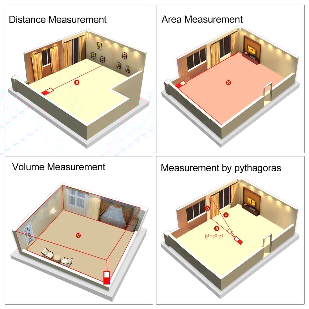 Precision Digital Laser Tape Measure With Bubble Level And Laser Distance Meter 4