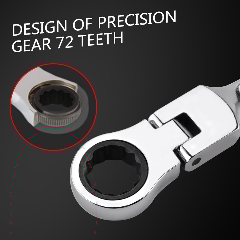 Flexible Reversible Ratchet Wrench Universal Socket Tool For Car Repair 2