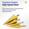 Titanium Step Drill Bit Set For Metal Wood HighSpeed Durable Power Tool Accessory 4