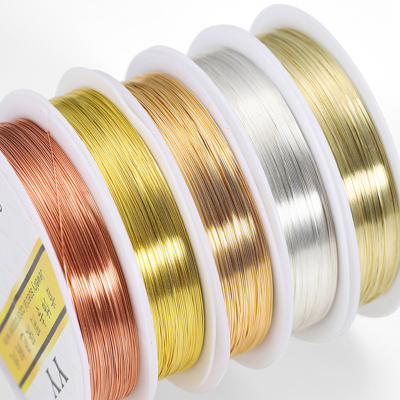 Roll Gold Copper Wire Beading Cord DIY Jewelry Making Jewelry Accessories 0