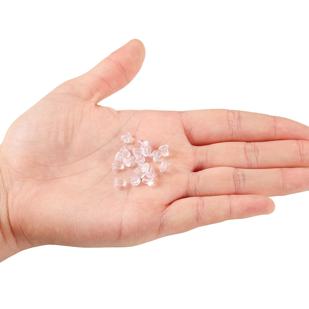 Soft Silicone Rubber Earring Back Stoppers For Stud Earrings DIY Earring Findings Bullet Tube Ear 1