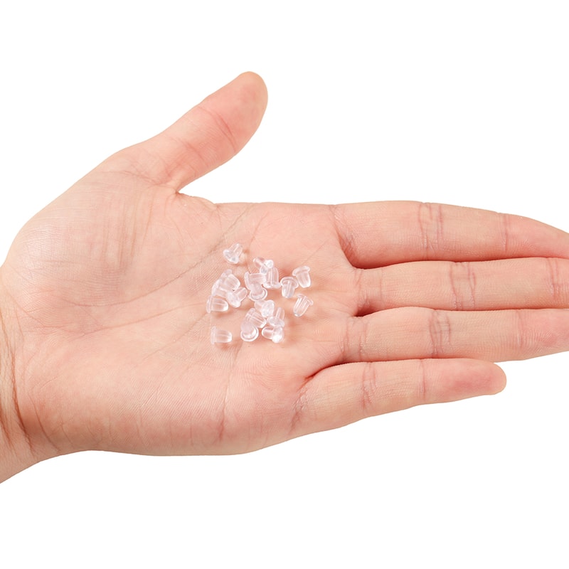 Soft Silicone Rubber Earring Back Stoppers For Stud Earrings DIY Earring Findings Bullet Tube Ear 1