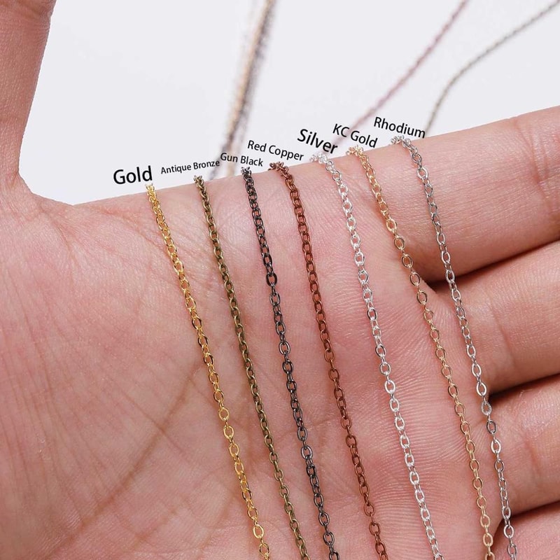 Gold Bronze Plated Necklace Chain For DIY Jewelry Making Perfect For Handmade Creations 5