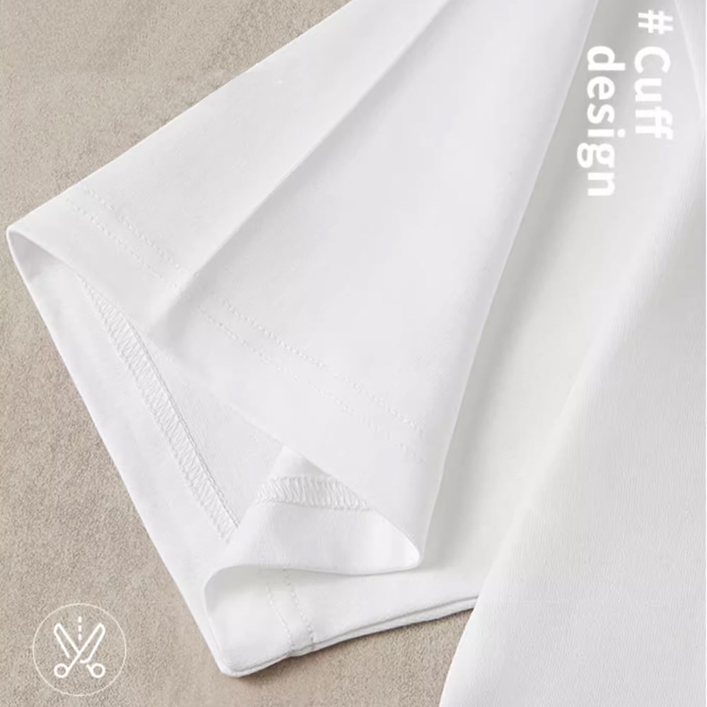 Heavy Cotton Plain TShirt For Men Trendy Casual Summer Short Sleeve Tee In Solid Color 3