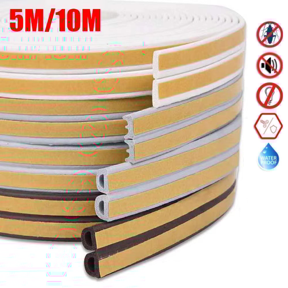 SelfAdhesive Acoustic Foam Door Window Seal Strip Insulation Windproof And Weatherproof Rubber Wea 0