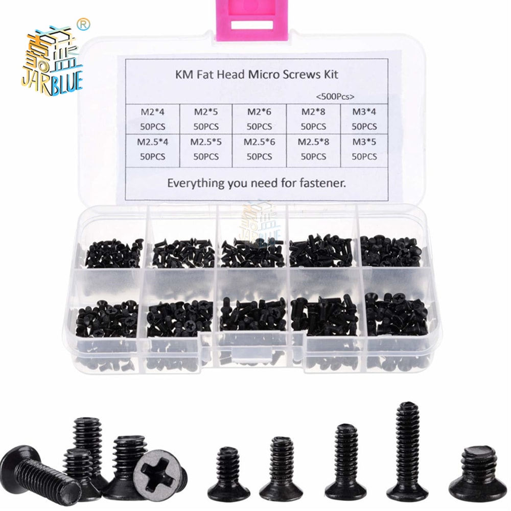 Screw Set For Laptops Flat Head Phillips Screws Kit For Computers 2