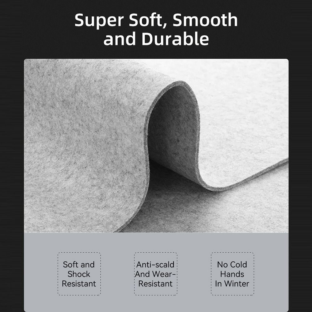 Premium Wool Felt Gaming Office Mouse Pad NonSlip Writing Mat For Desk Keyboard Protection 4