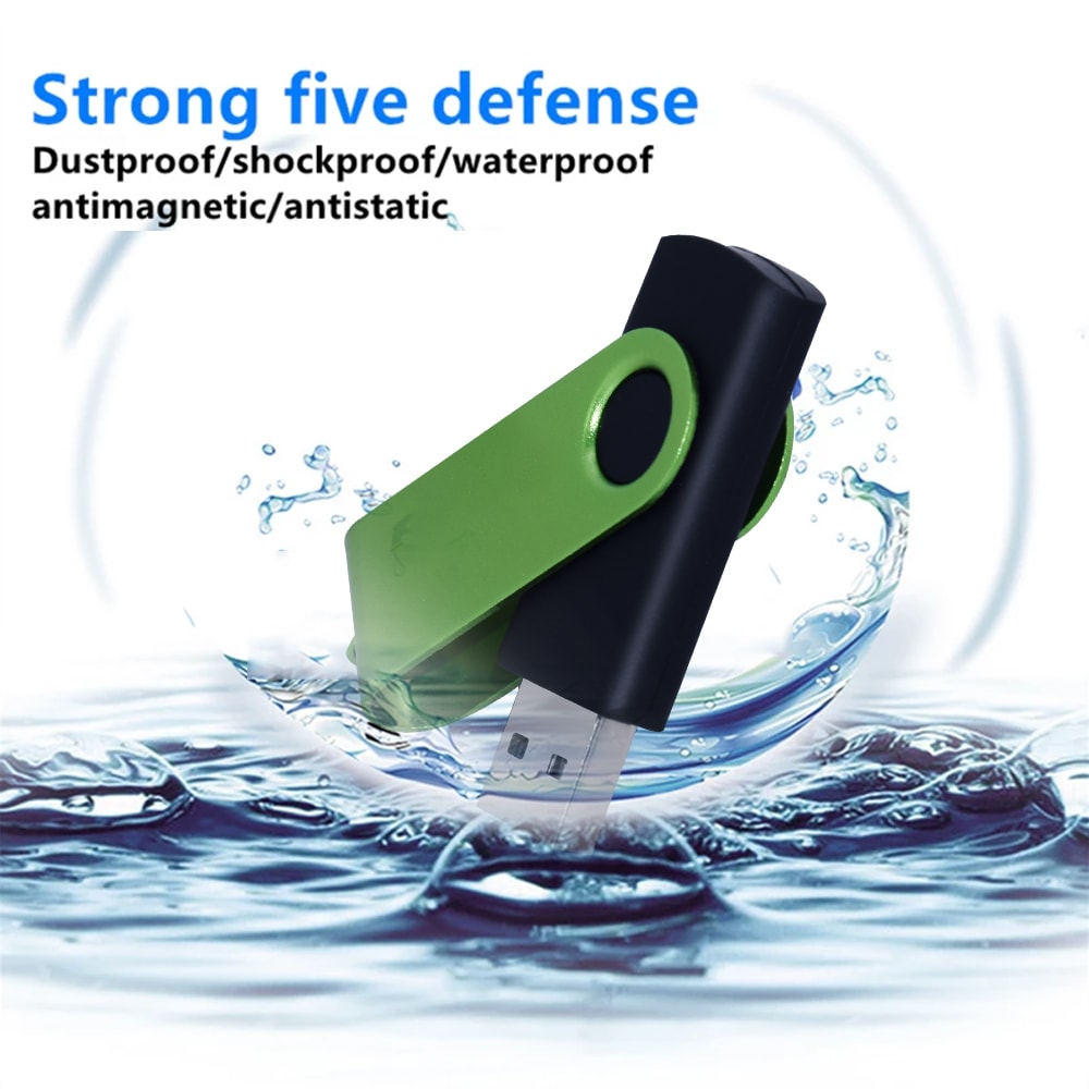 Rotatable Waterproof USB Flash Drive HighSpeed Memory Stick 1