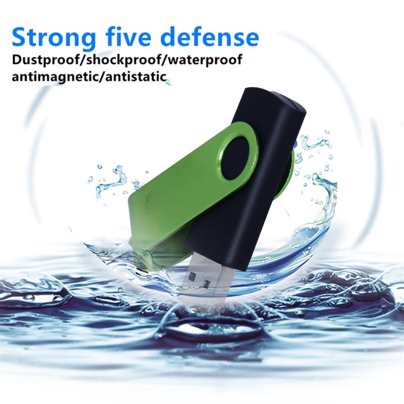 Rotatable Waterproof USB Flash Drive HighSpeed Memory Stick 1