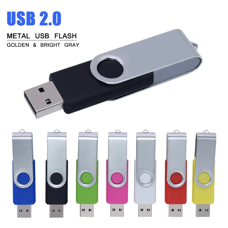 Metal USB Flash Drive Portable Swivel USB Drive Durable Metal USB Flash Drive Storage Stick 0