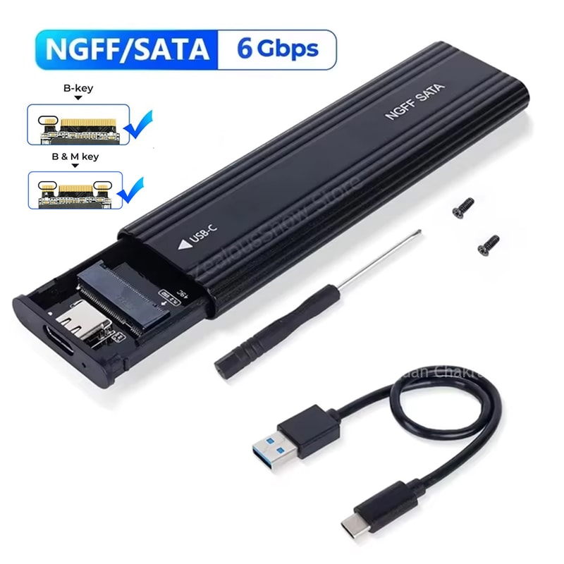 Portable SSD Enclosure USB C External NVMe SSD Case Aluminum